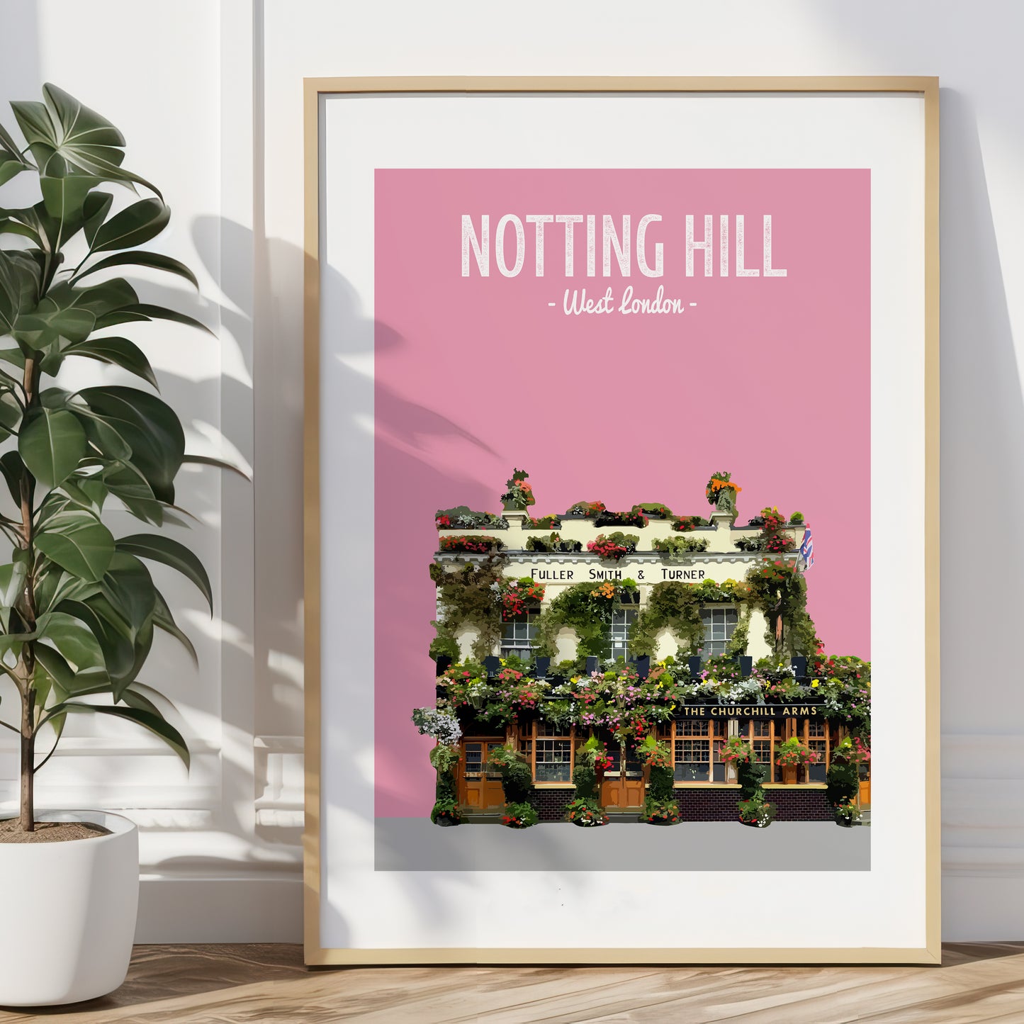 Notting Hill print, The Churchill Arms pub