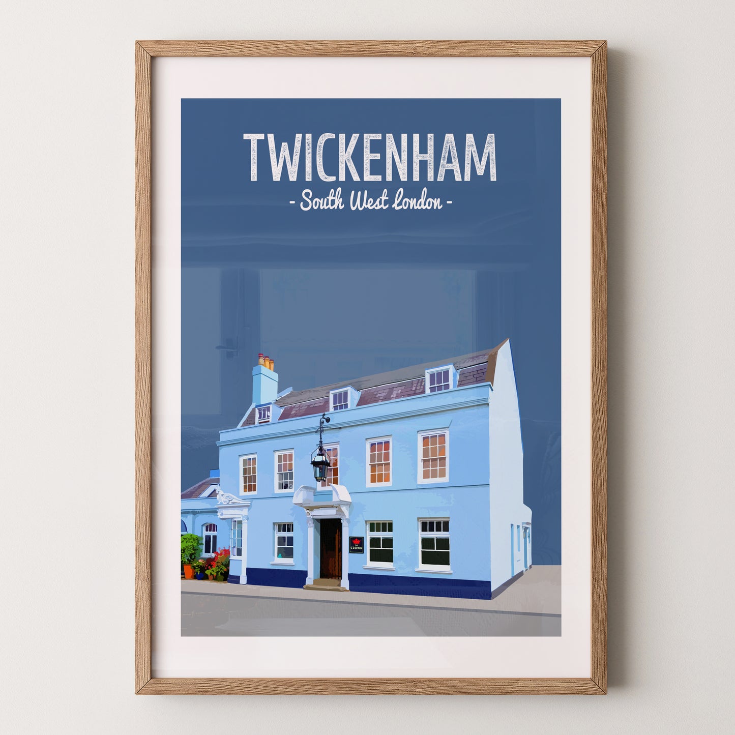 Twickenham print, The Crown pub