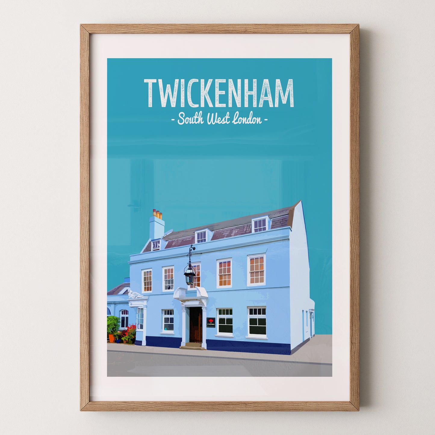Twickenham print, The Crown pub