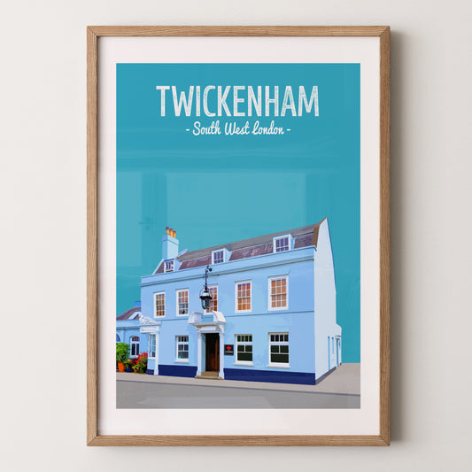 Twickenham print, The Crown pub