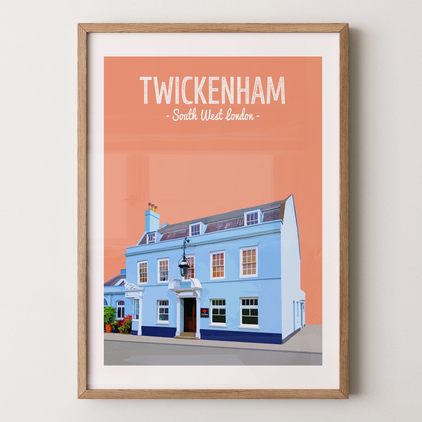 Twickenham print, The Crown pub