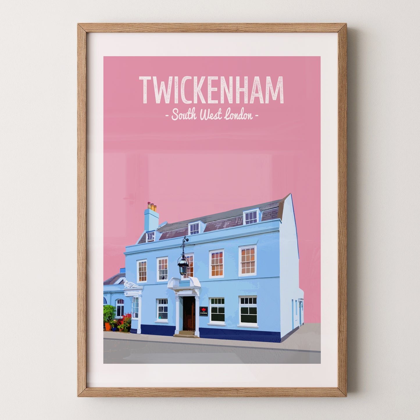 Twickenham print, The Crown pub