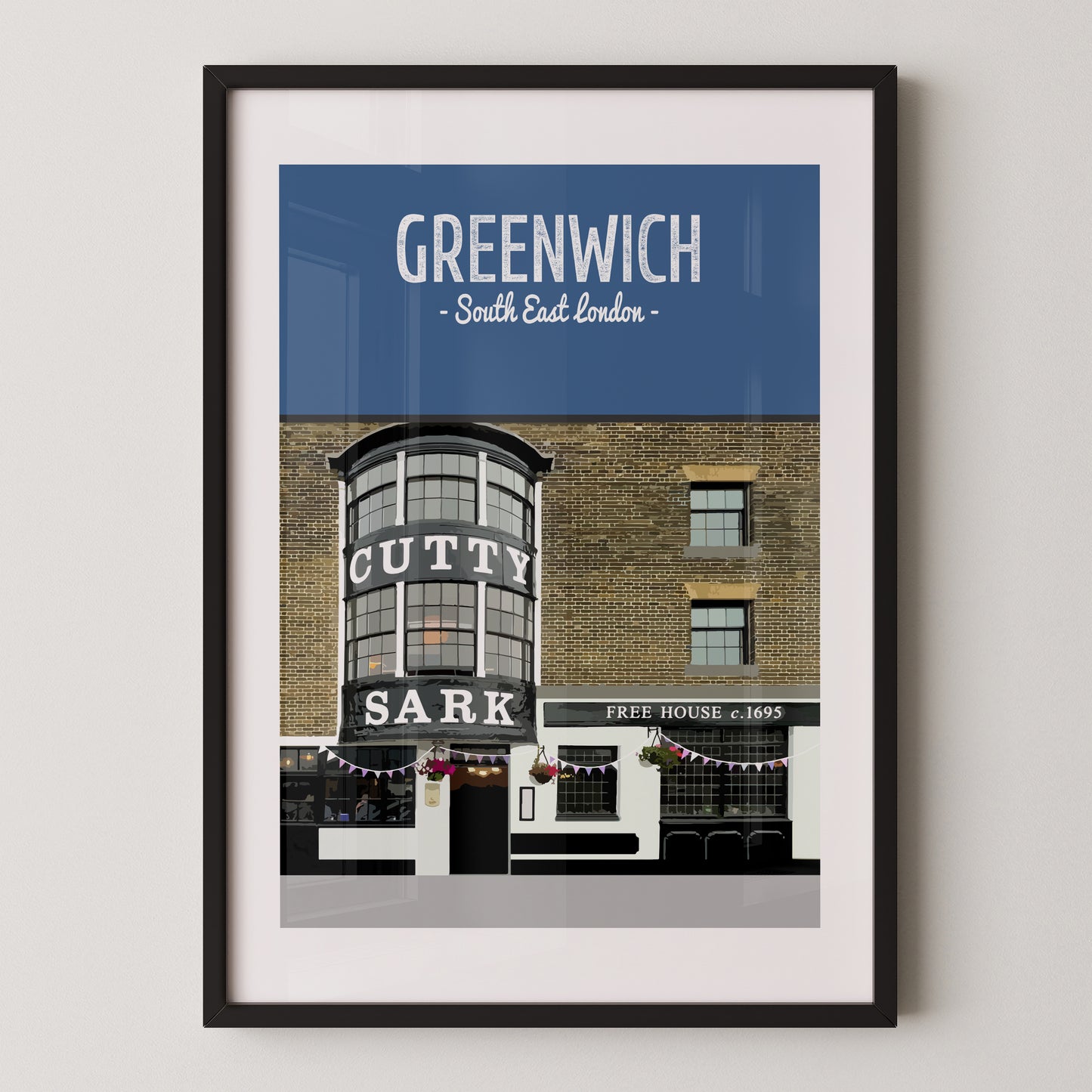 Greenwich print, The Cutty Sark pub