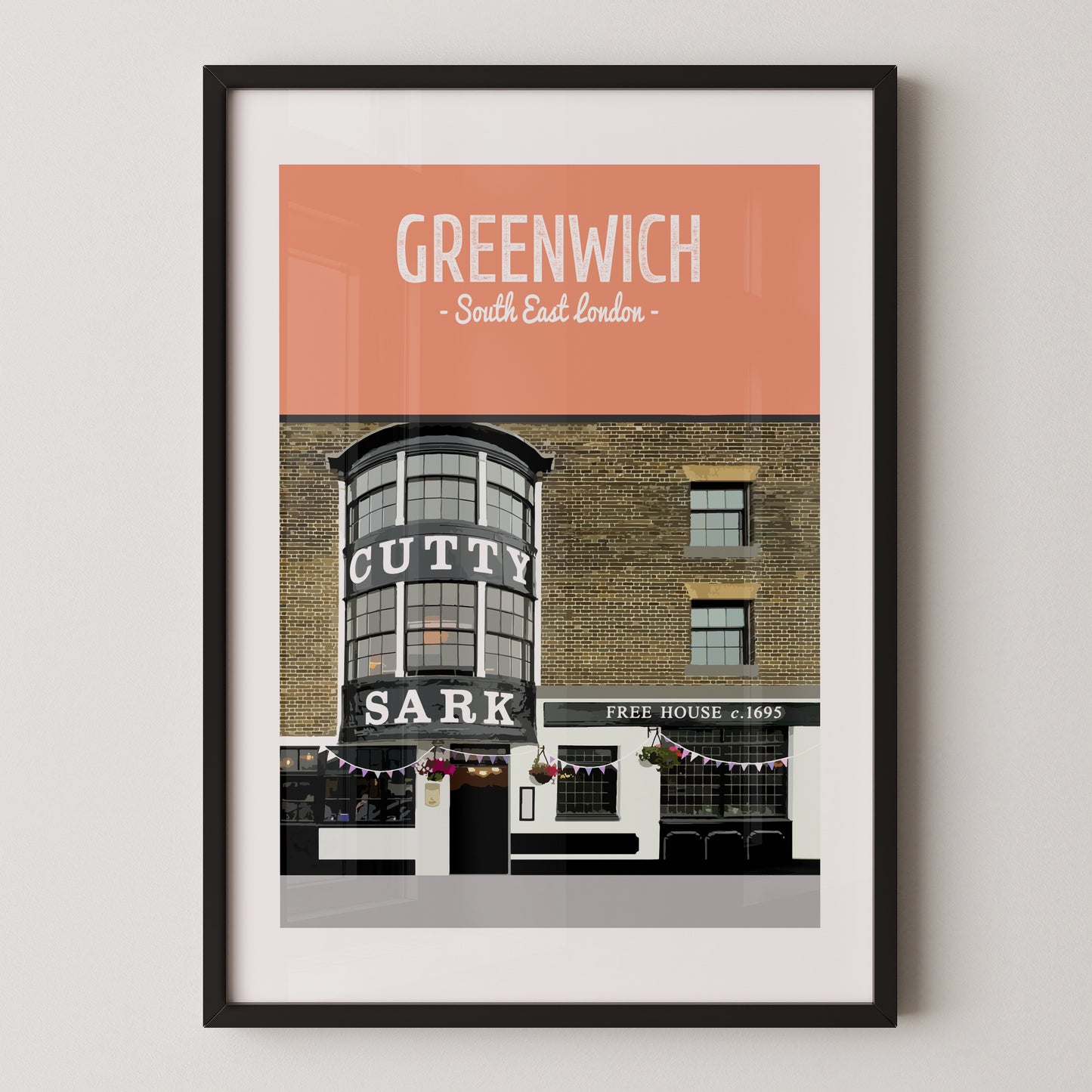 Greenwich print, The Cutty Sark pub