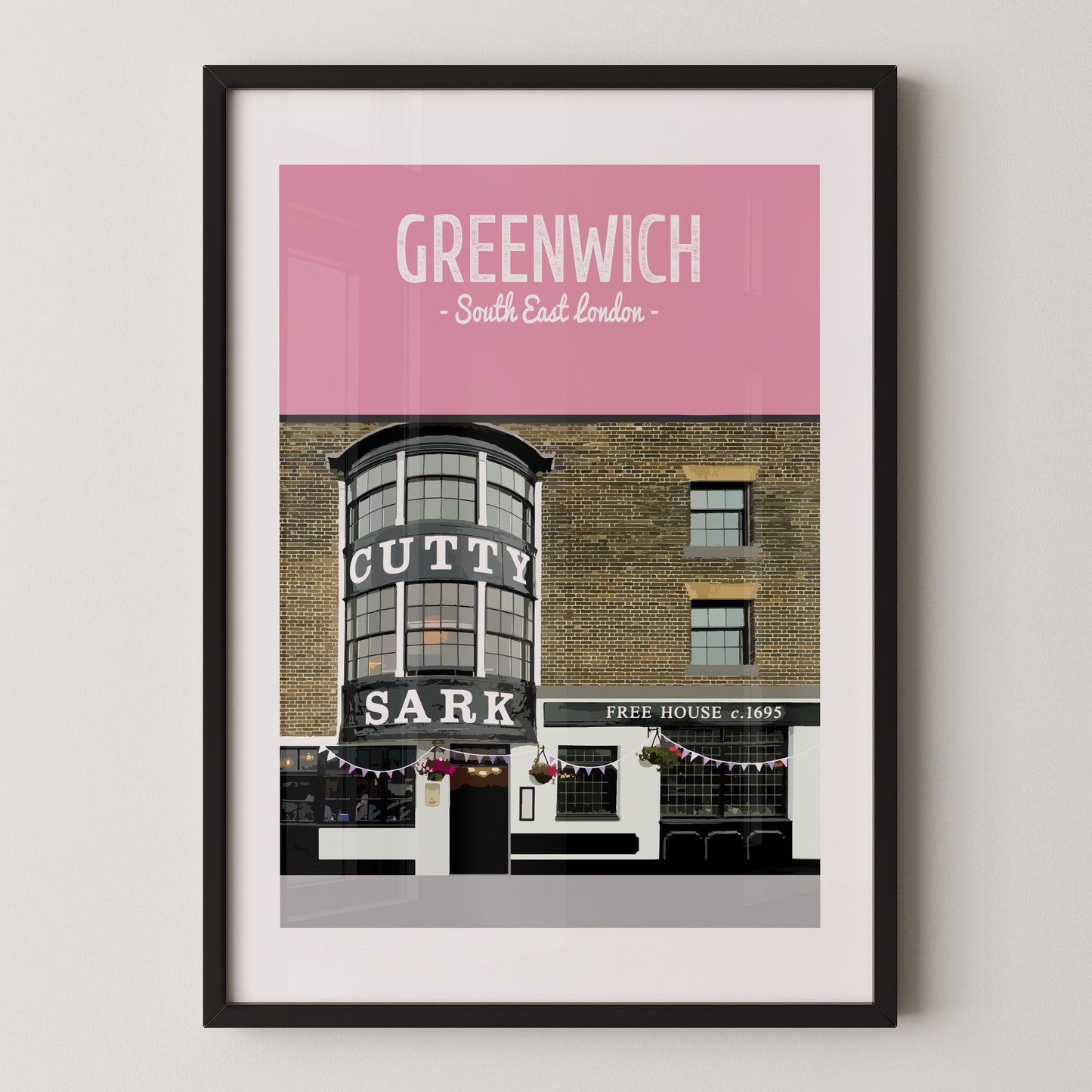 Greenwich print, The Cutty Sark pub