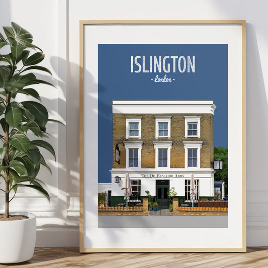 Islington print, The De Beauvoir Arms pub