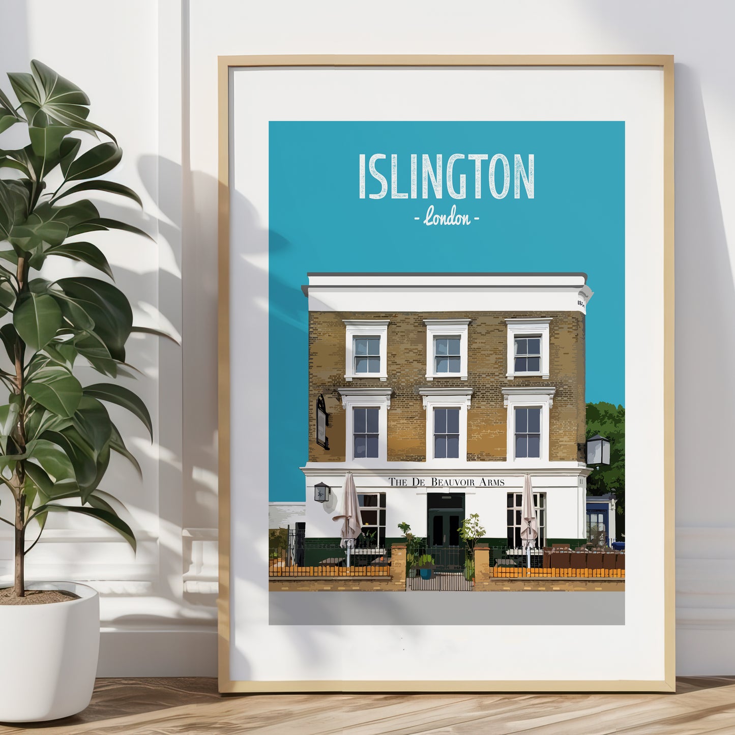 Islington print, The De Beauvoir Arms pub
