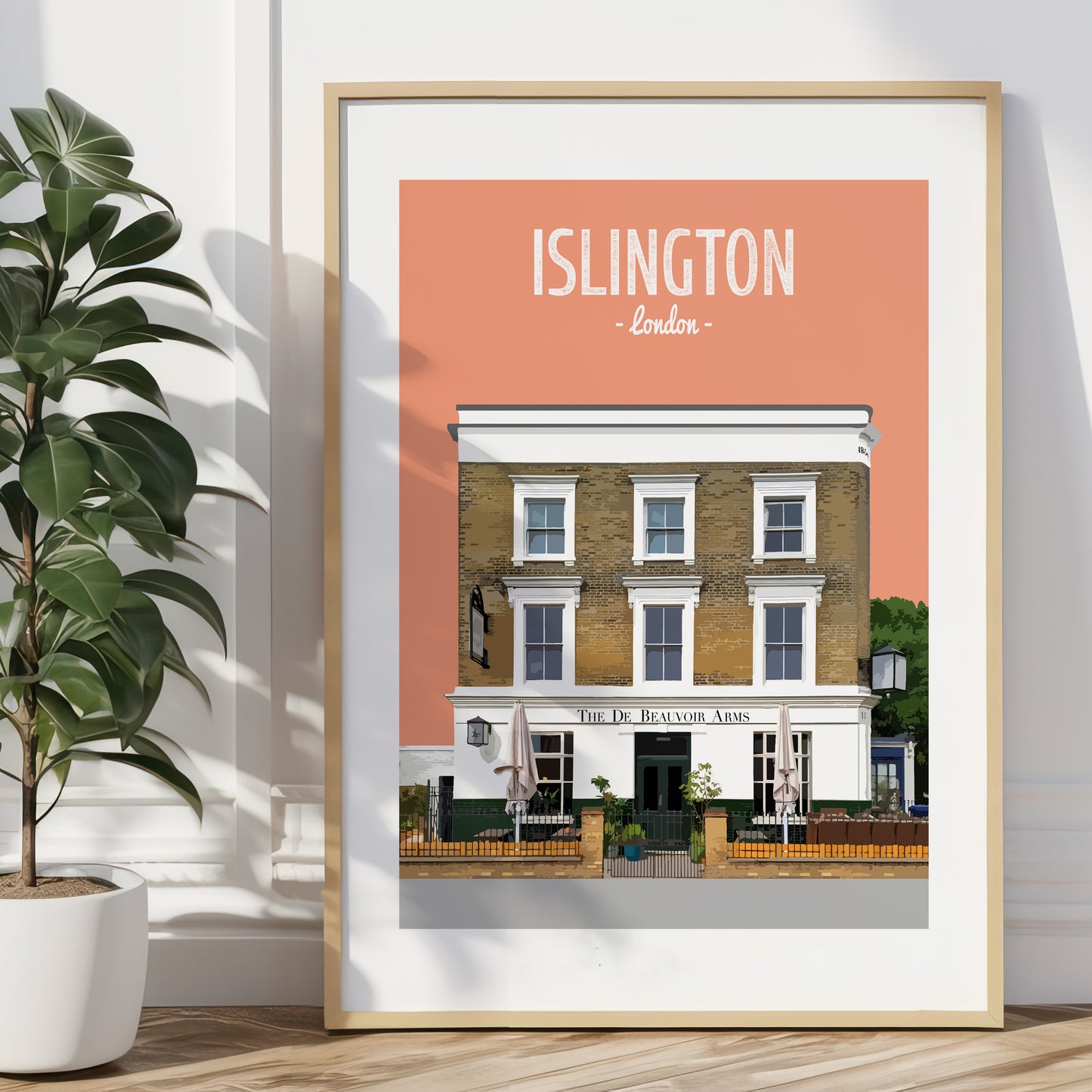Islington print, The De Beauvoir Arms pub