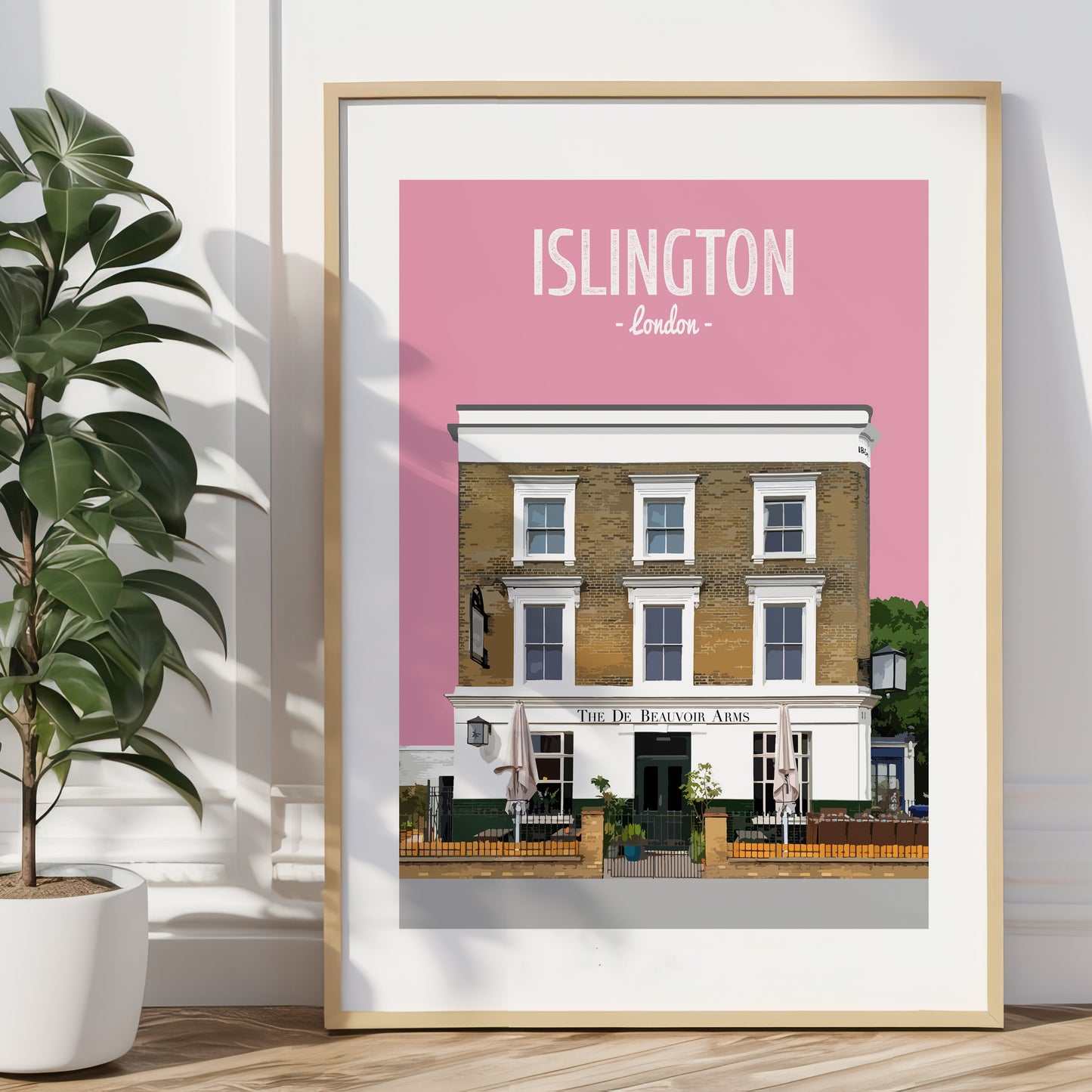 Islington print, The De Beauvoir Arms pub