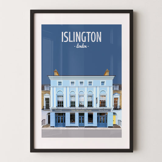 Islington print, The Drapers Arms pub