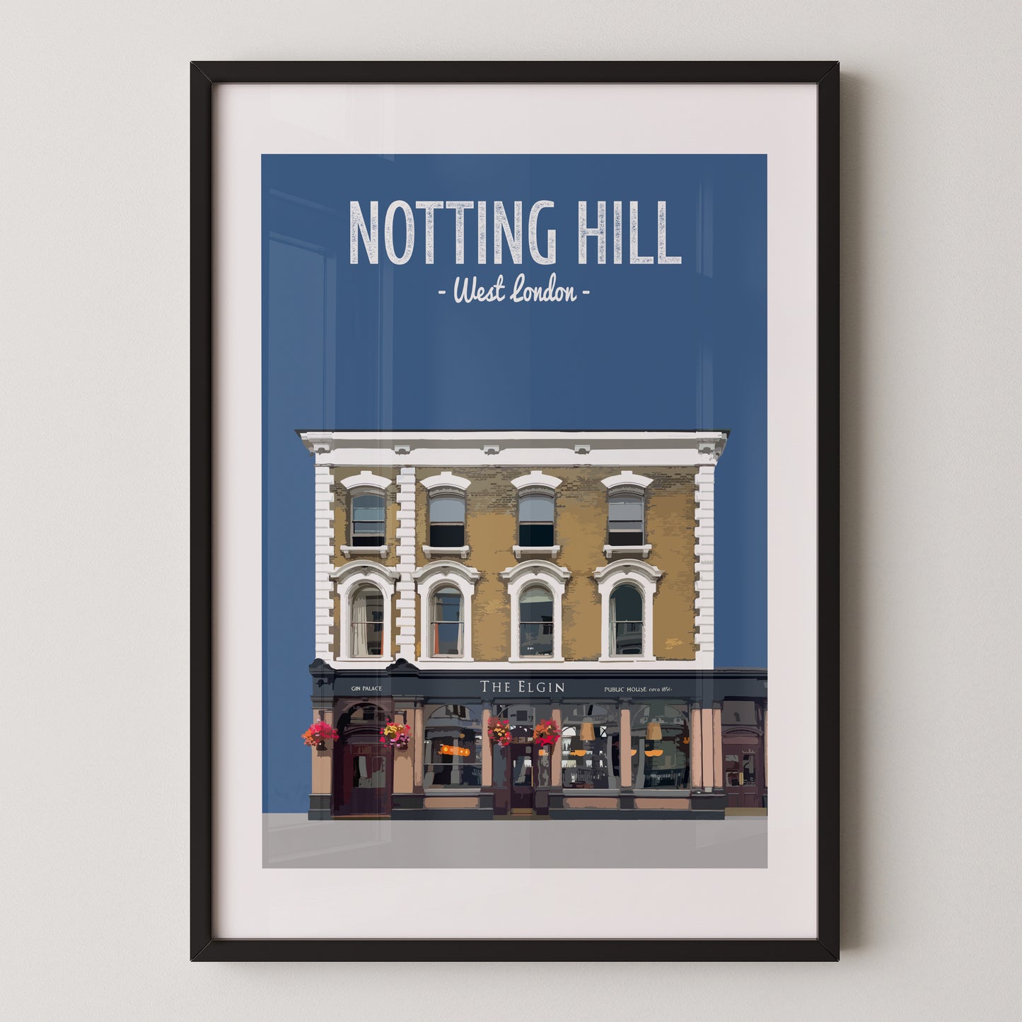 Notting Hill print, The Elgin pub