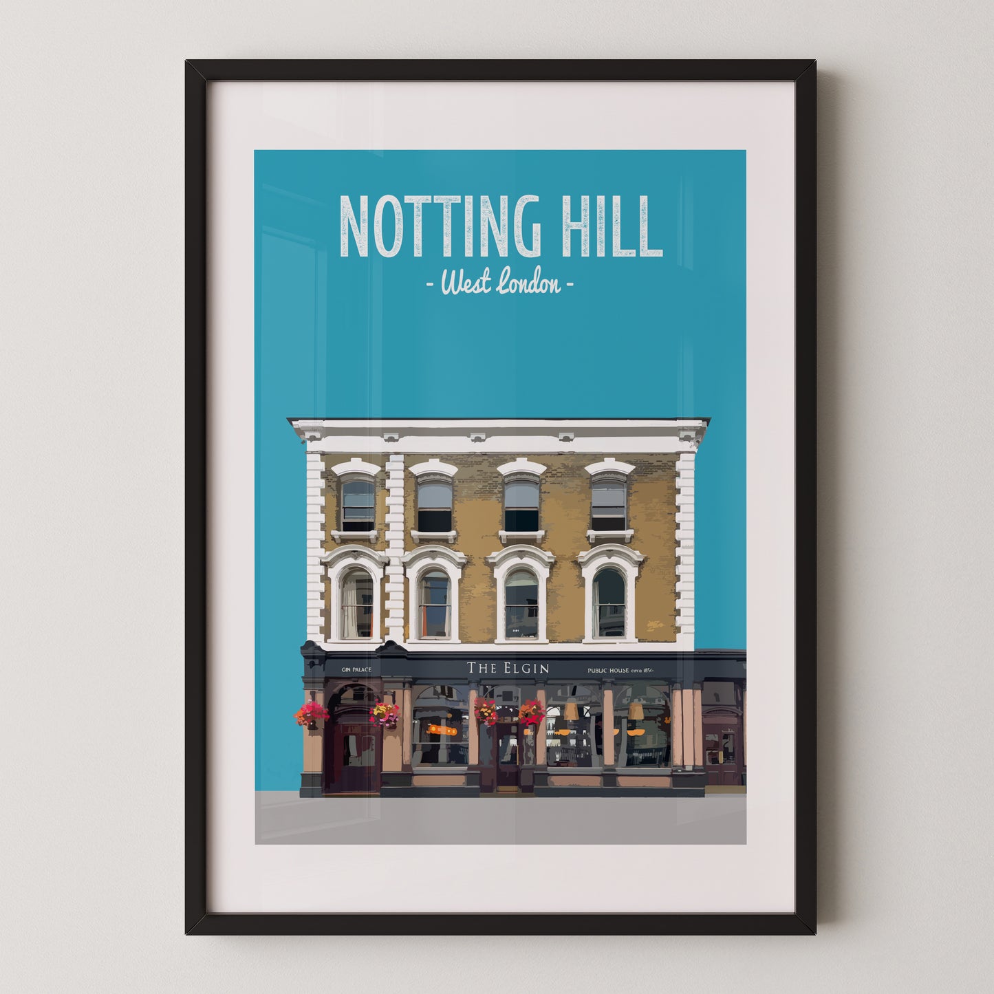 Notting Hill print, The Elgin pub