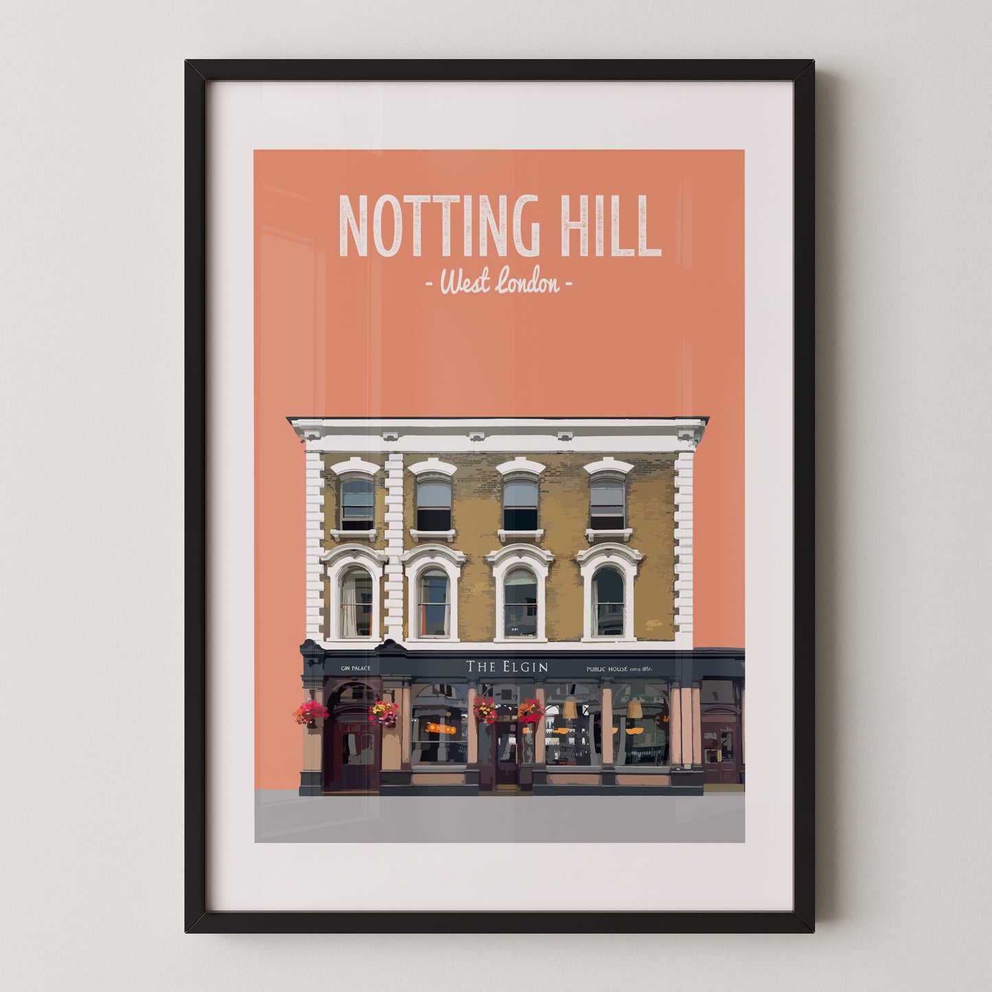 Notting Hill print, The Elgin pub