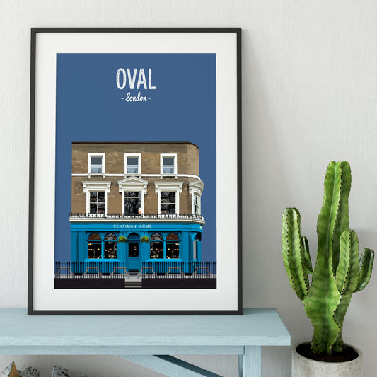 Oval print, The Fentiman Arms pub