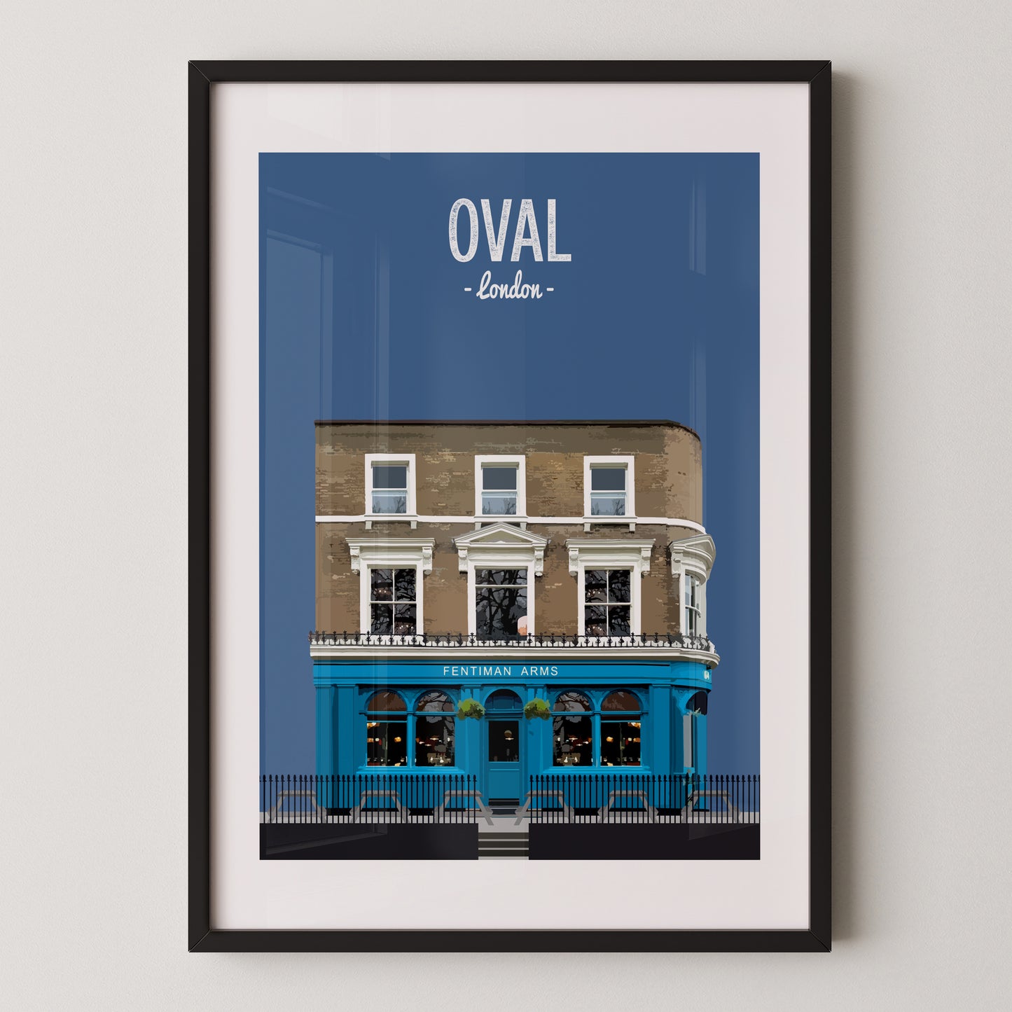 Oval print, The Fentiman Arms pub