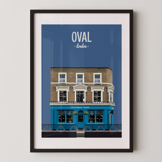 Oval print, The Fentiman Arms pub