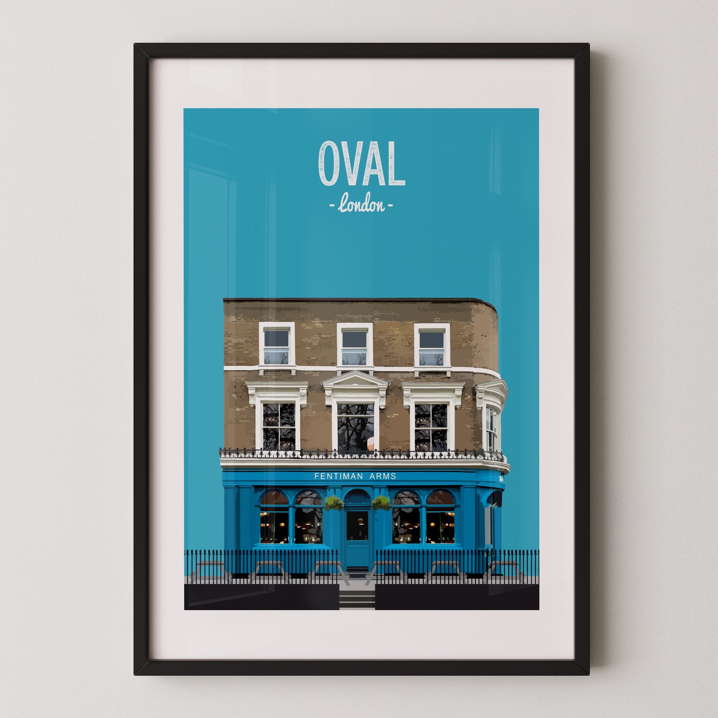 Oval print, The Fentiman Arms pub
