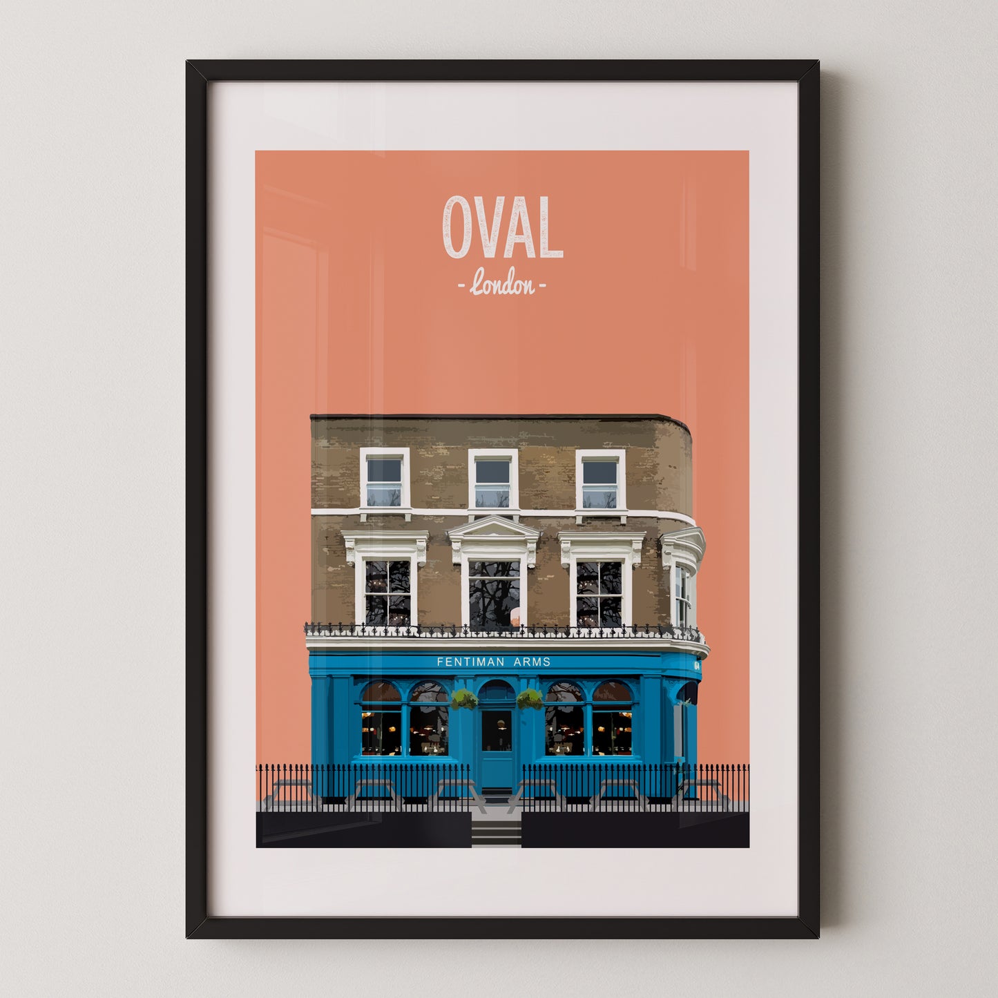 Oval print, The Fentiman Arms pub