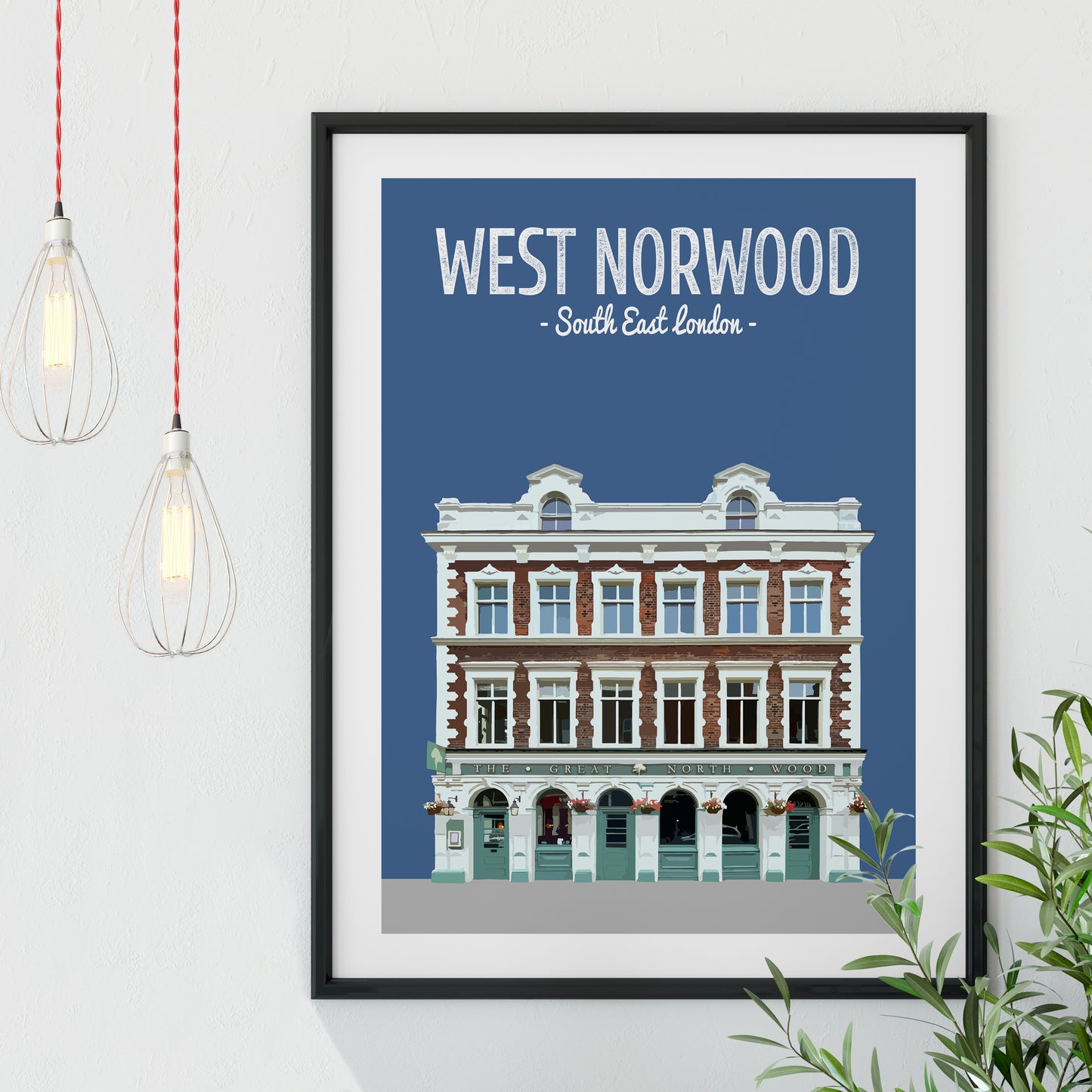 West Norwood print, The Great North Wood pub