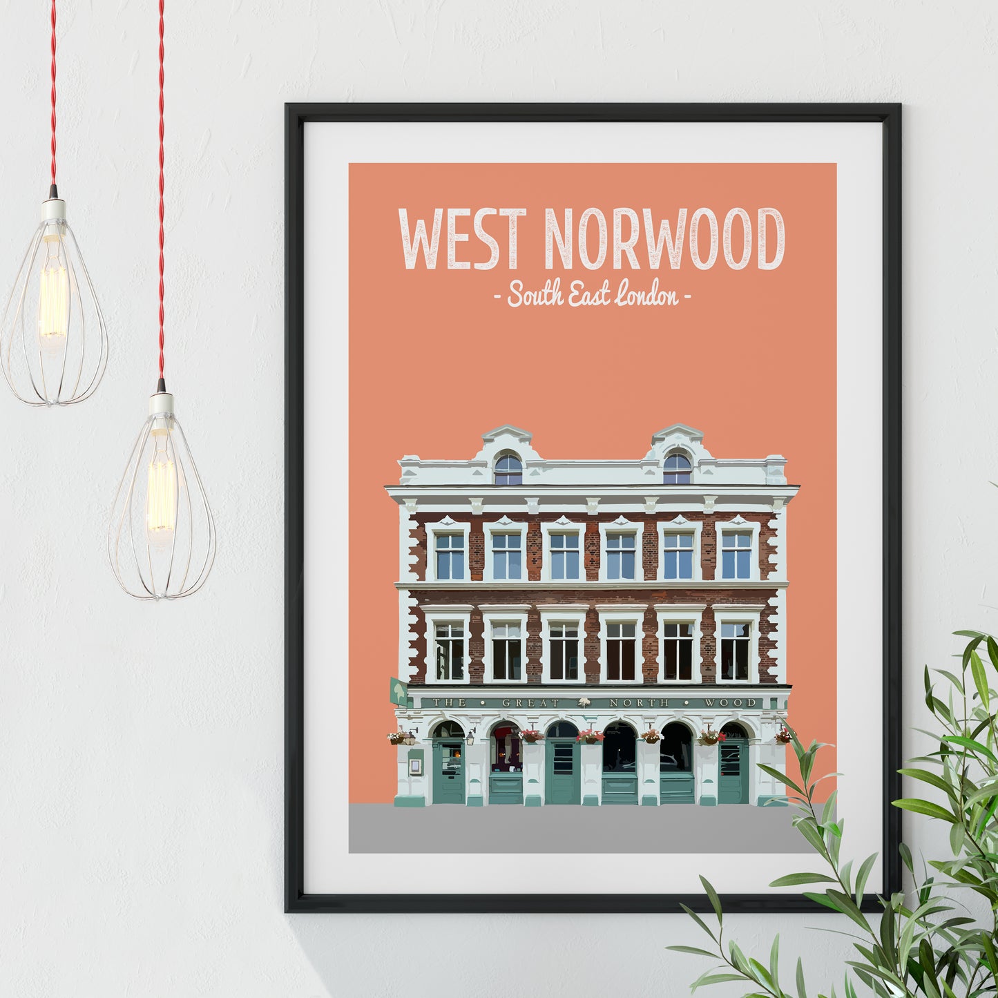 West Norwood print, The Great North Wood pub