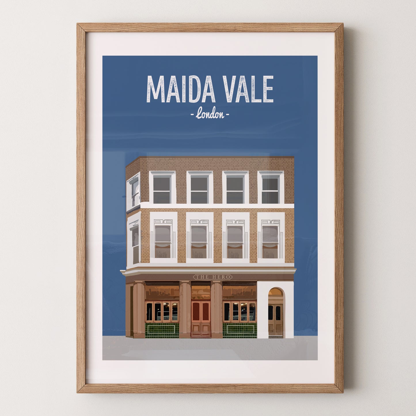 Maida Vale print, The Hero pub