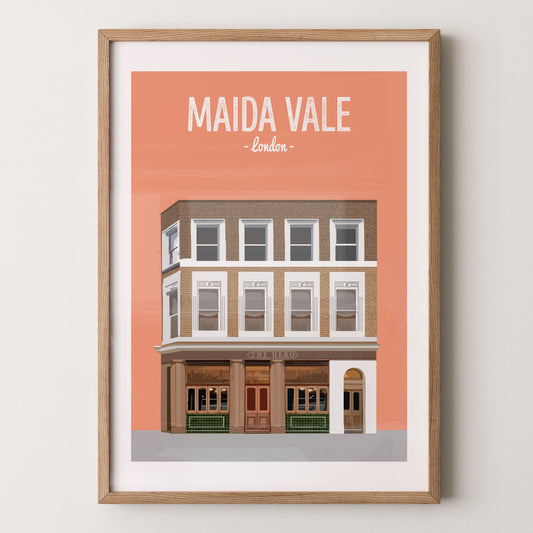 Maida Vale print, The Hero pub