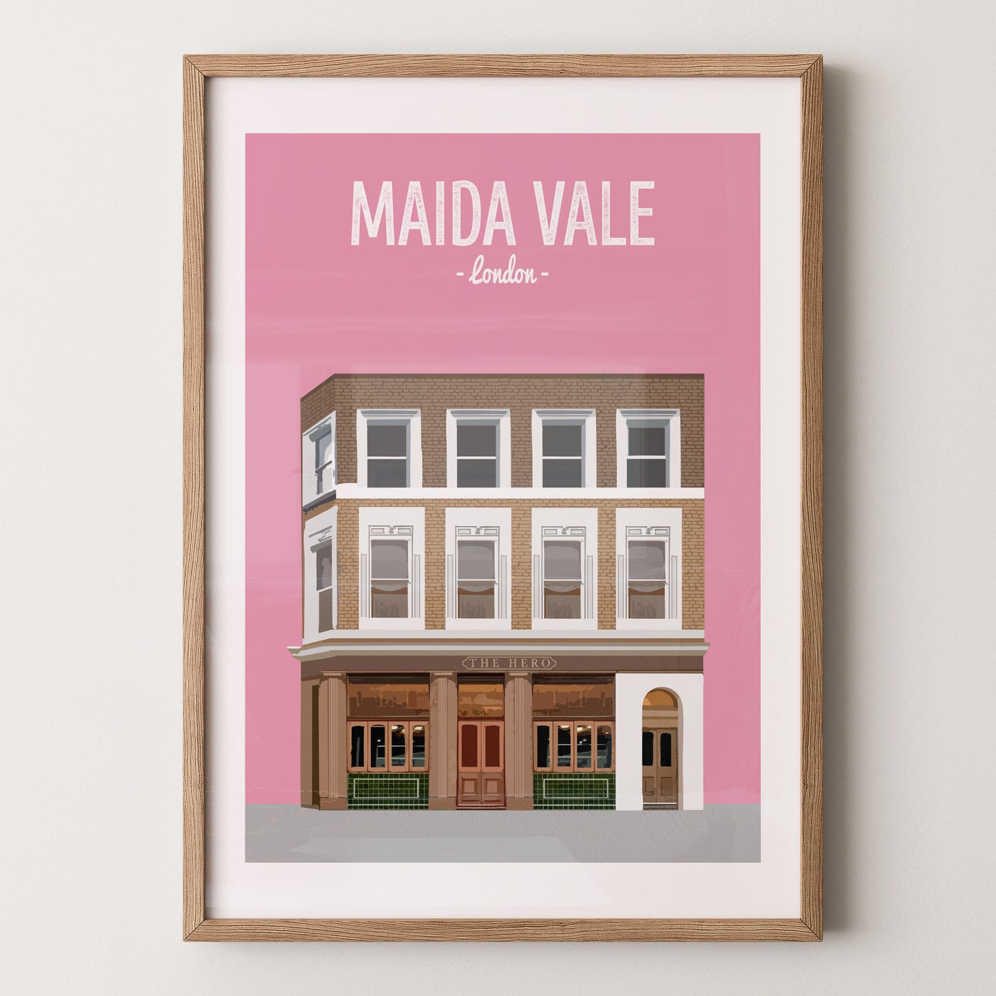Maida Vale print, The Hero pub