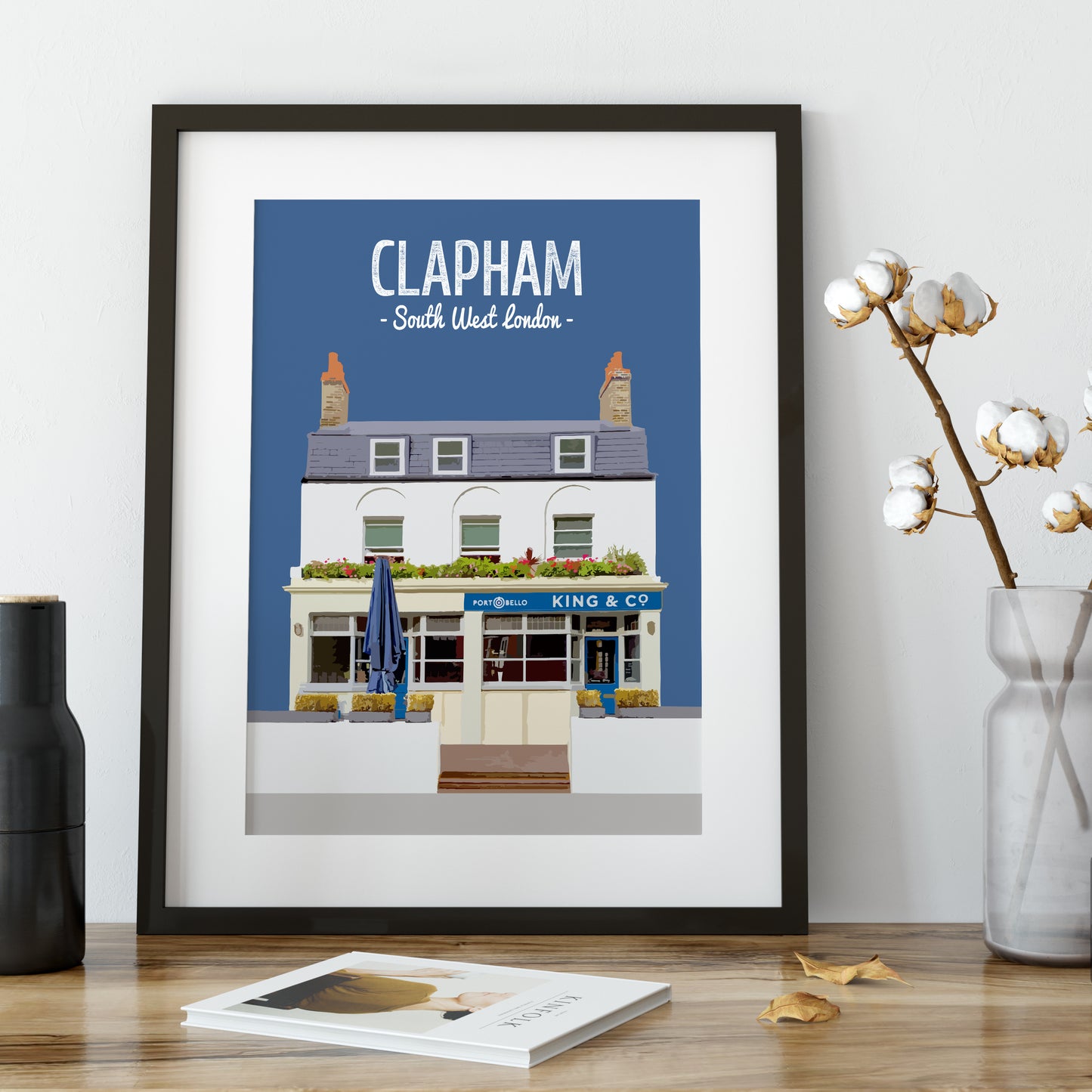 Clapham print, The King and Co pub