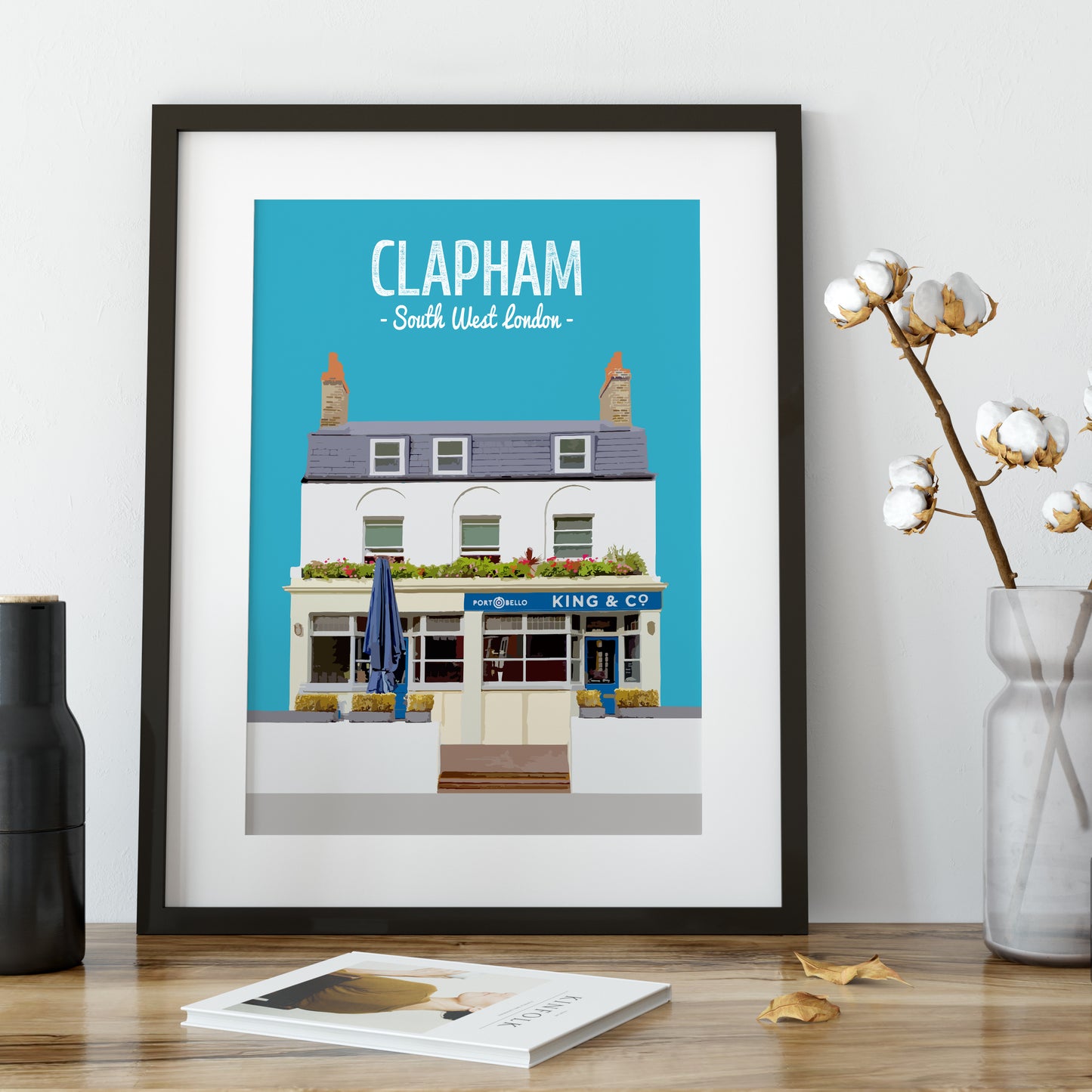 Clapham print, The King and Co pub