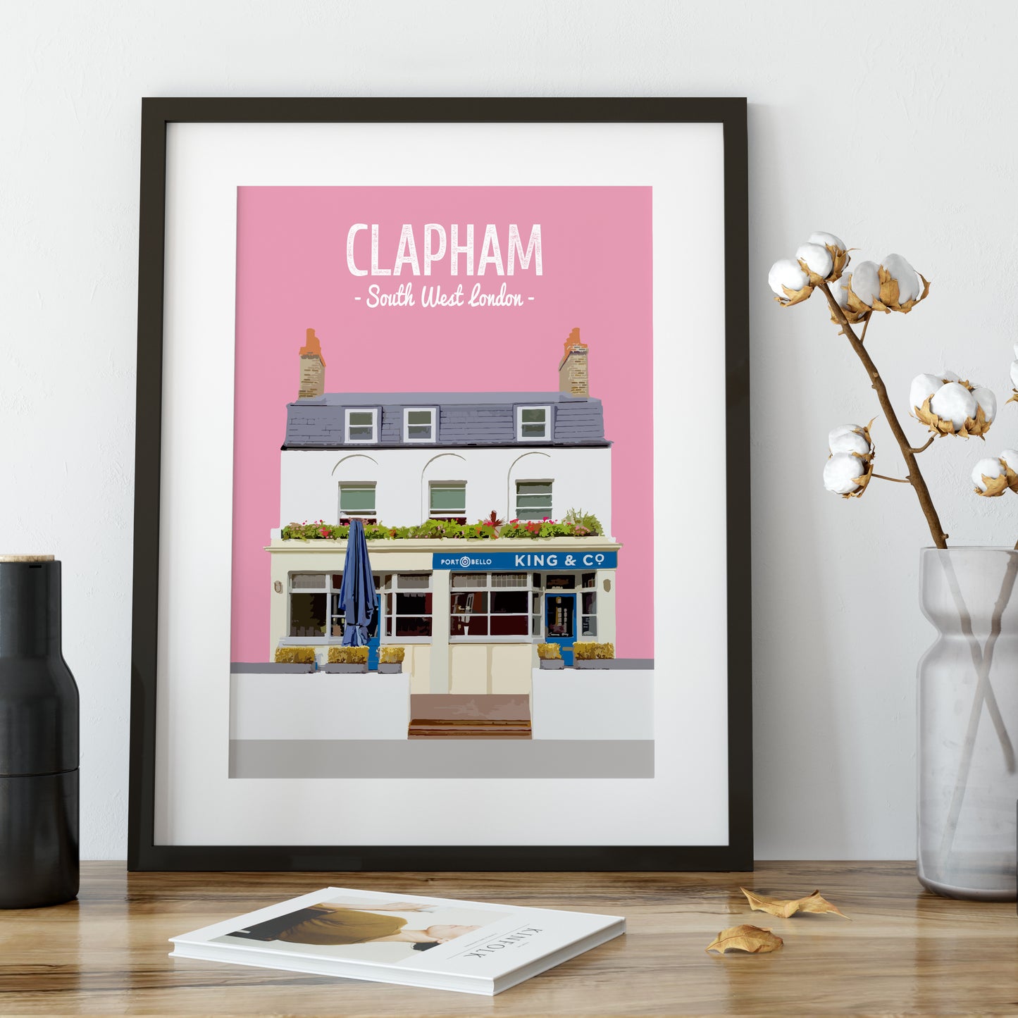 Clapham print, The King and Co pub