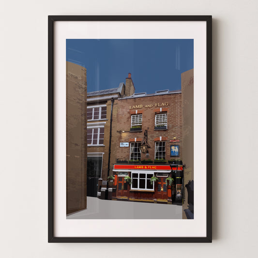 Covent Garden Print, The Lamb and Flag pub