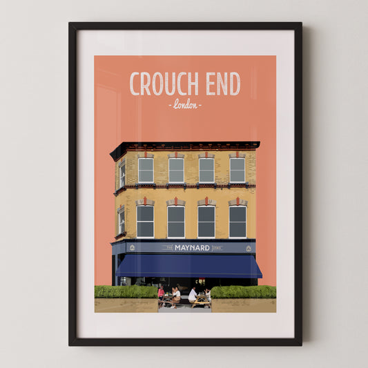 Crouch End print, The Maynard Arms pub