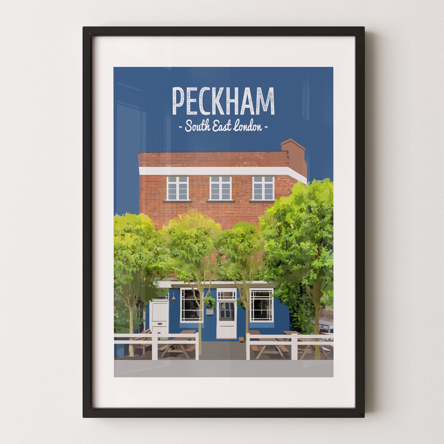 Peckham print, The Montpelier pub
