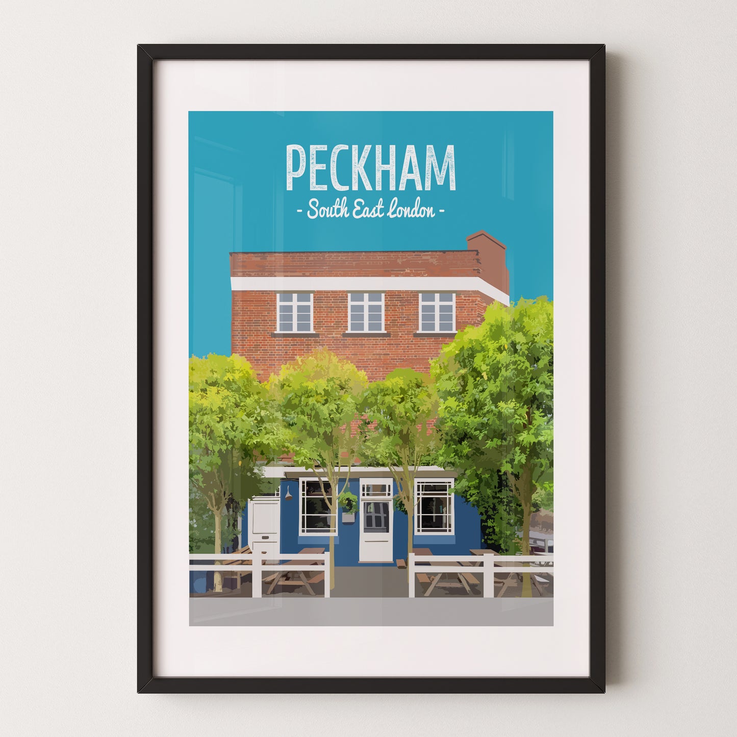Peckham print, The Montpelier pub