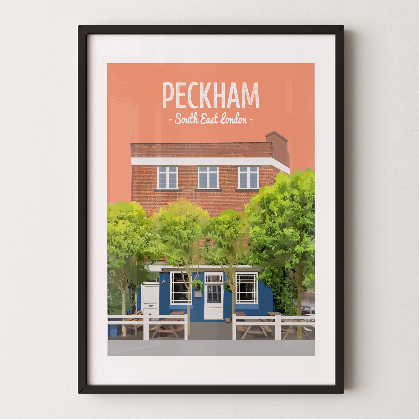 Peckham print, The Montpelier pub