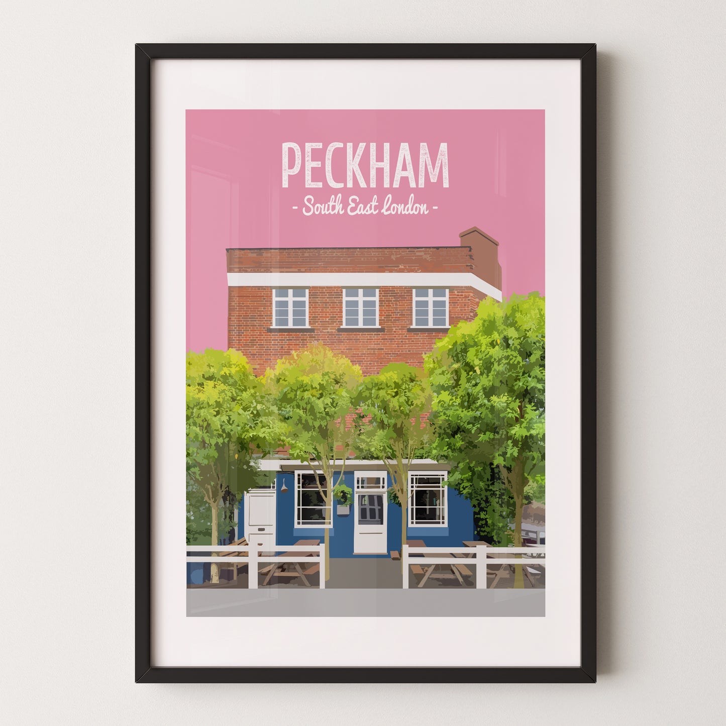 Peckham print, The Montpelier pub