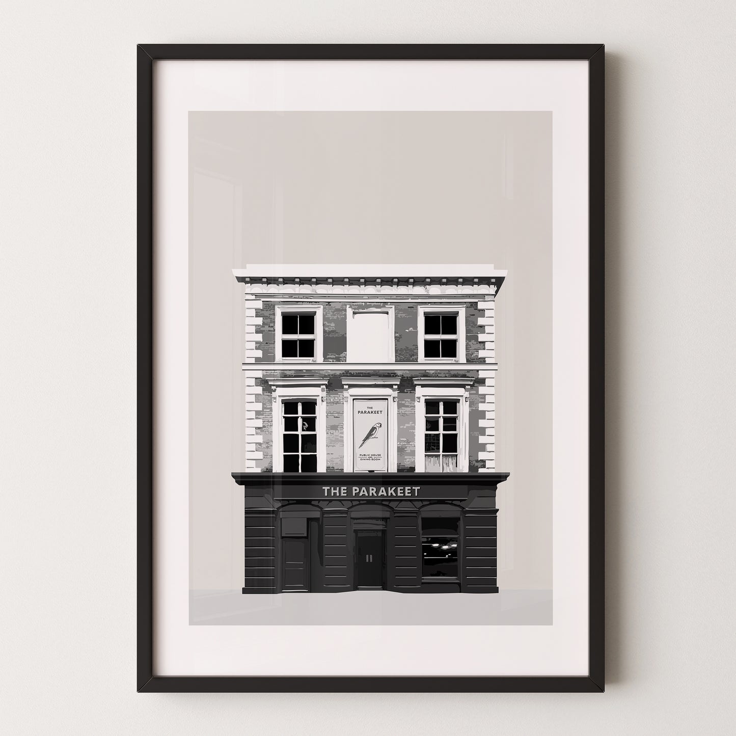Kentish Town print, The Parakeet pub