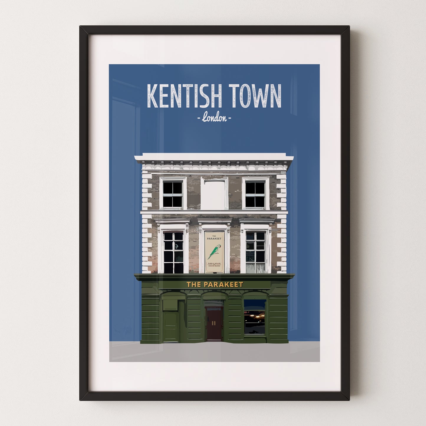 Kentish Town print, The Parakeet pub