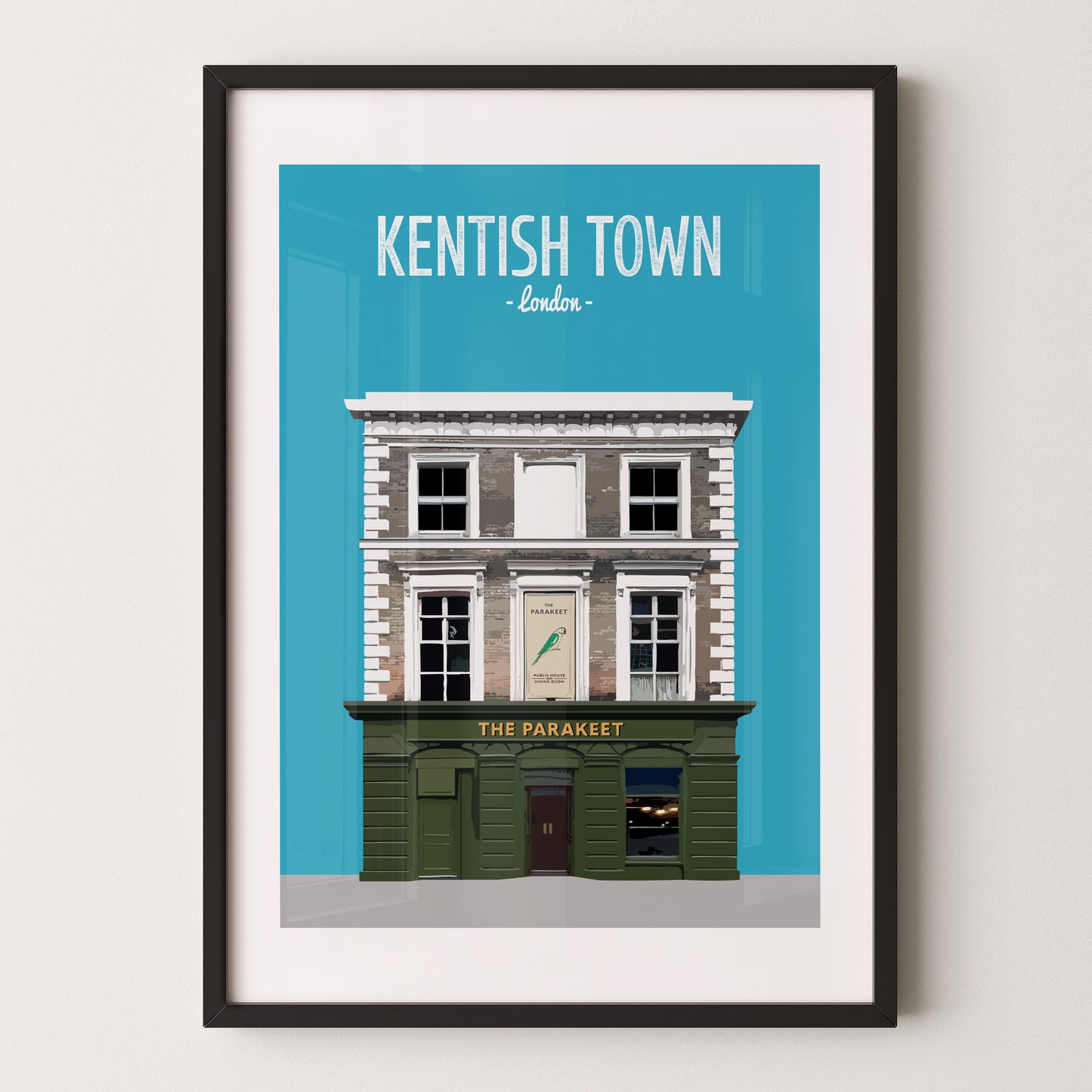 Kentish Town print, The Parakeet pub
