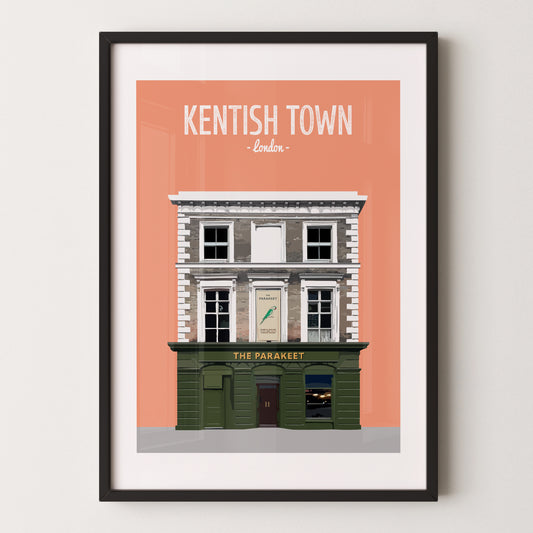 Kentish Town print, The Parakeet pub
