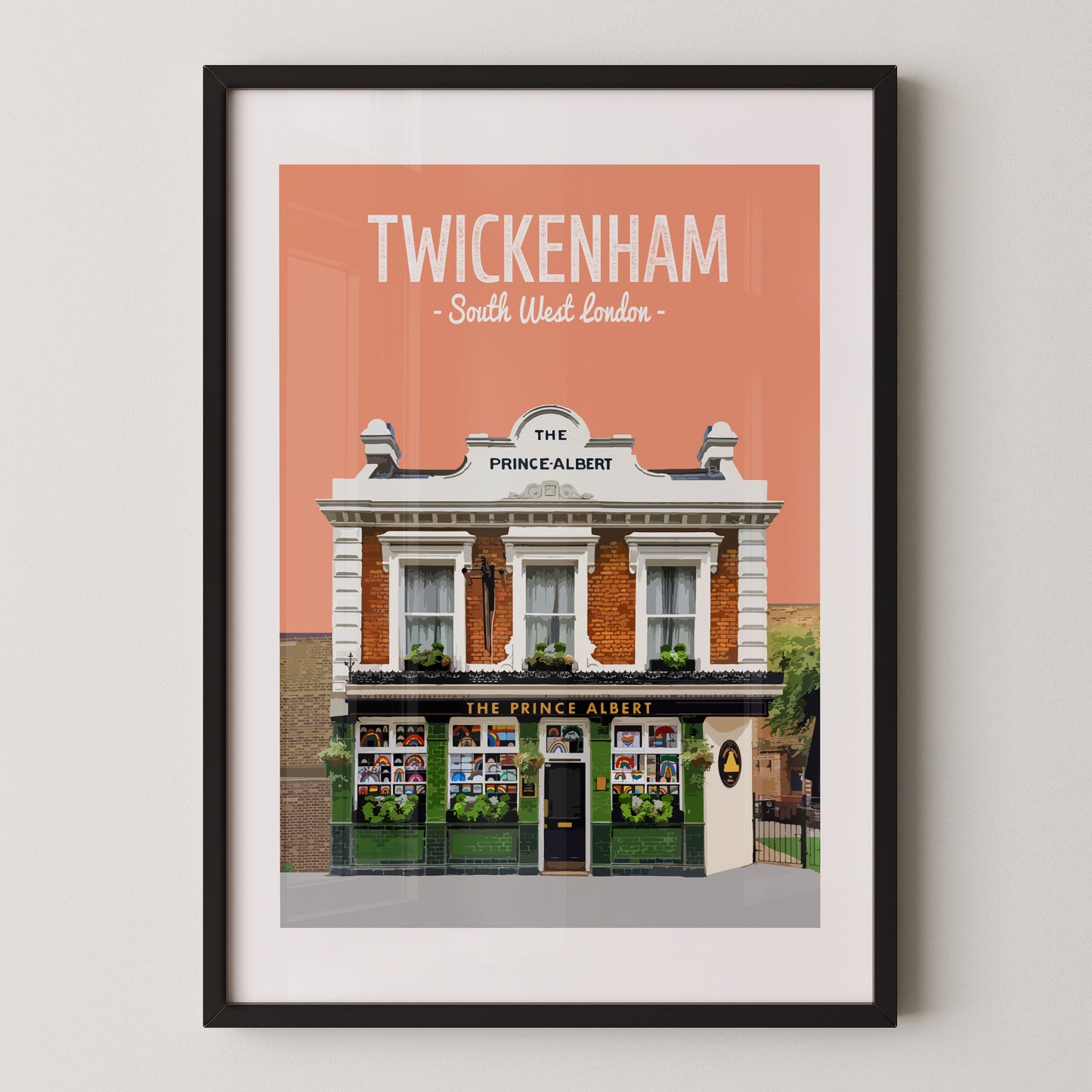 Twickenham print, The Prince Albert pub