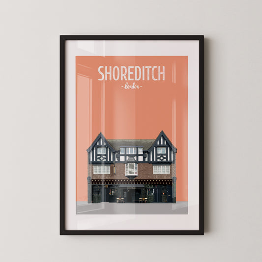 Shoreditch print, The Spread Eagle pub
