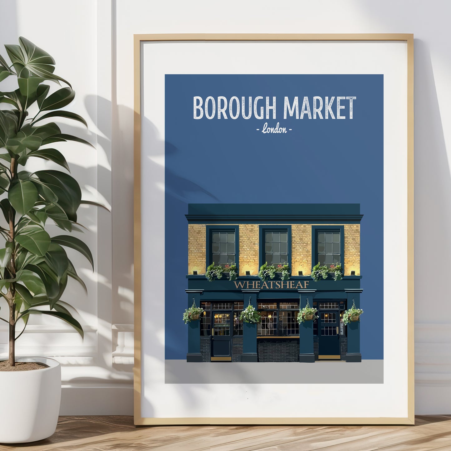 Borough Market print, The Wheatsheaf pub