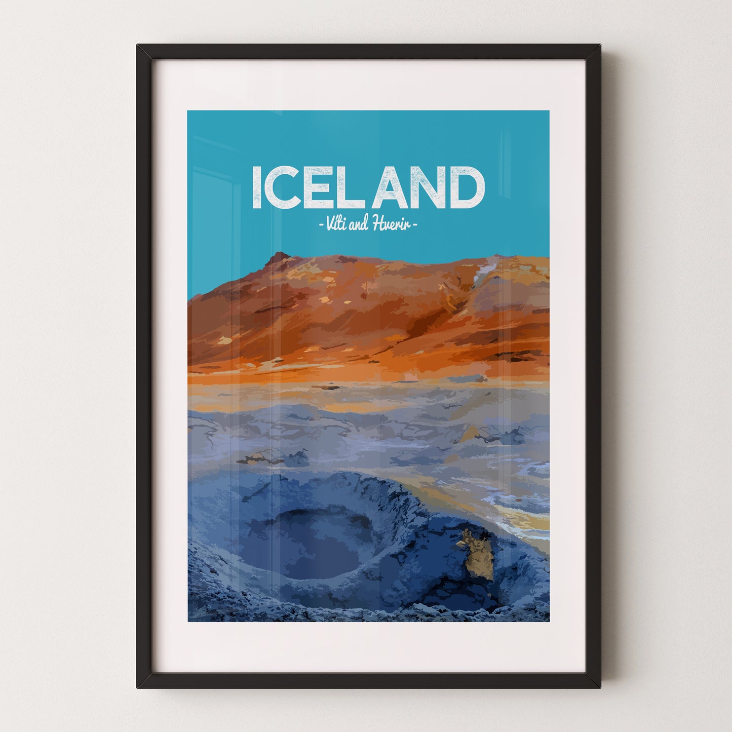 Iceland print, Hverir geothermal area, North Iceland