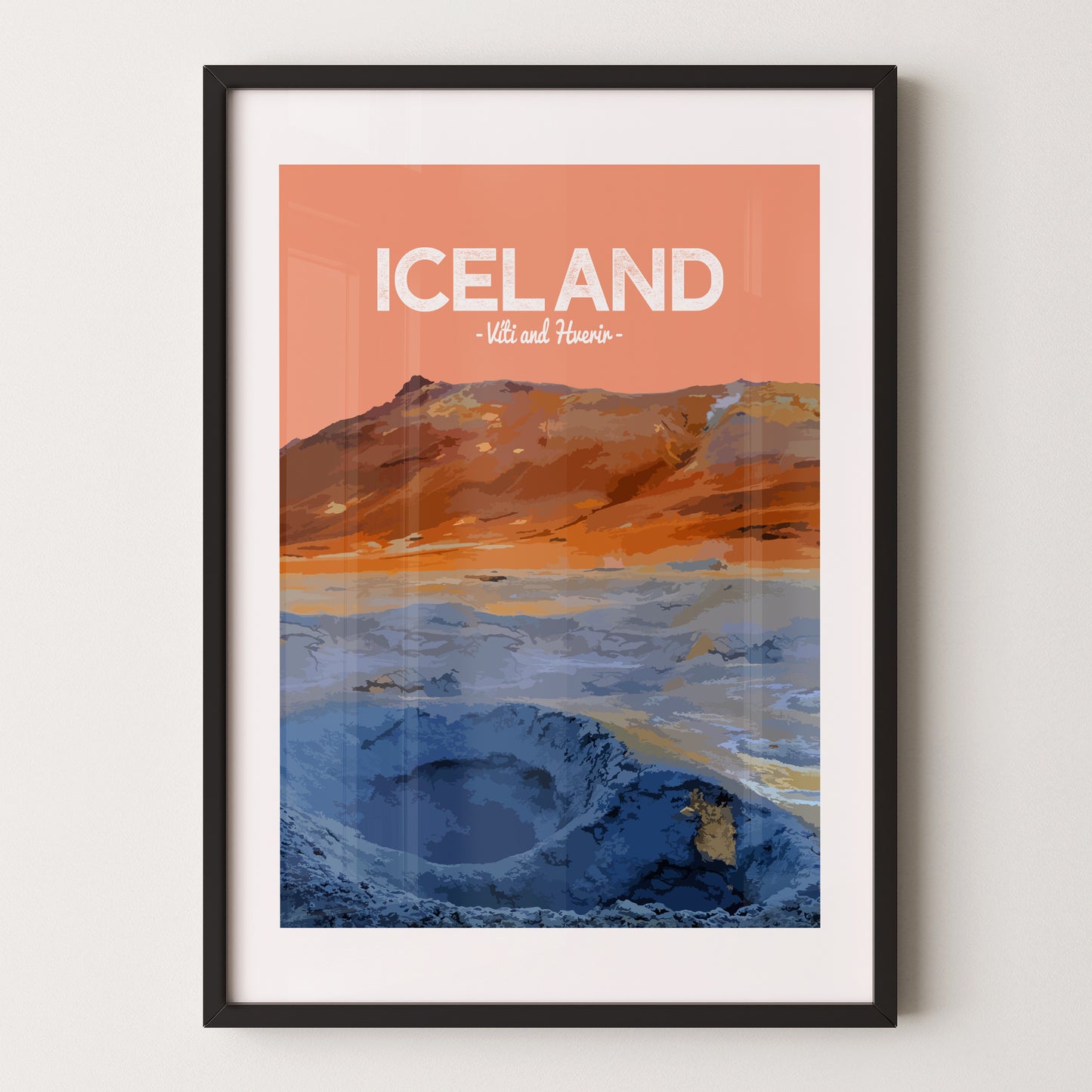 Iceland print, Hverir geothermal area, North Iceland