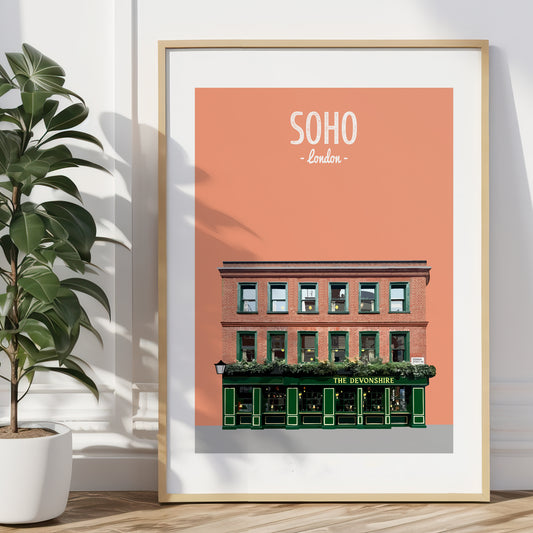 Soho print, The Devonshire pub