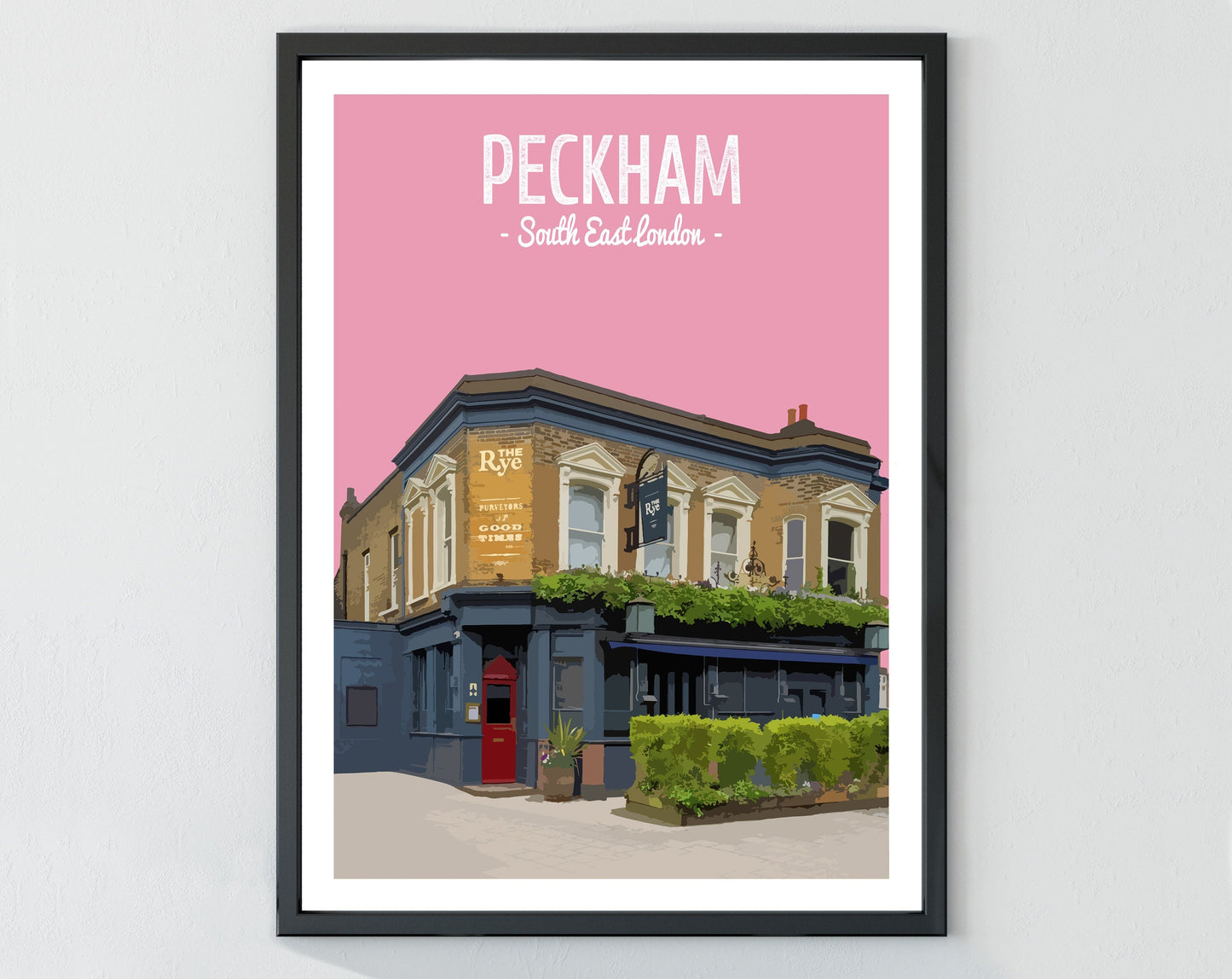 Peckham print, The Rye pub