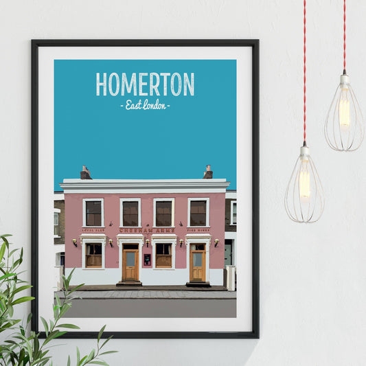 Homerton print, The Chesham Arms pub