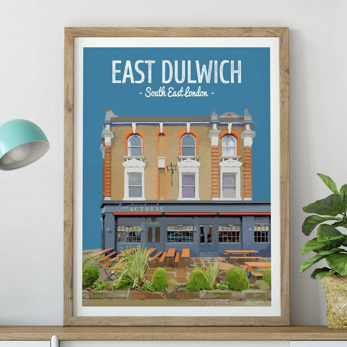 East Dulwich print, The Actress pub