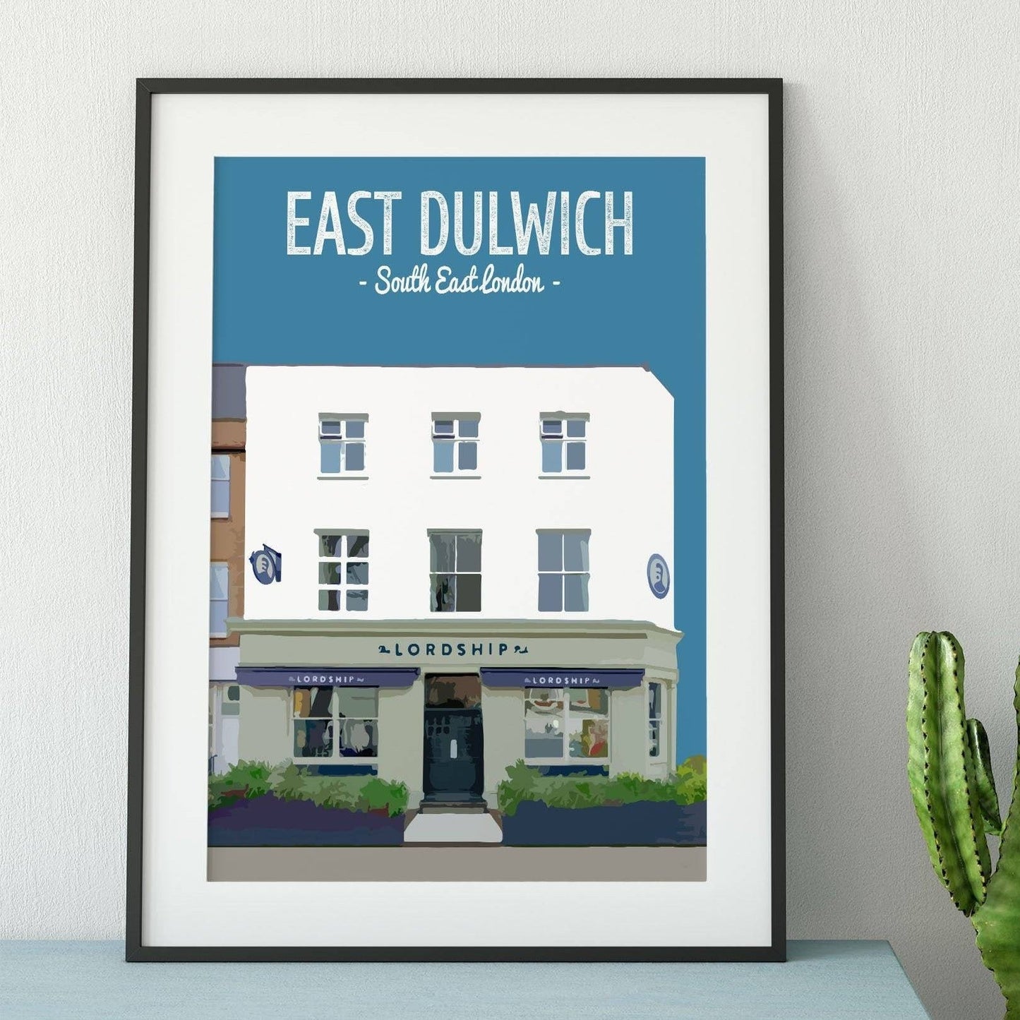 East Dulwich print, The Lordship pub